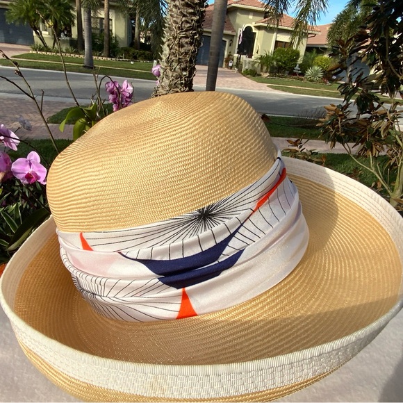 Vintage Mr. Monroe Straw Sun Hat | 1960s Designer Classic - Picture 4 of 9
